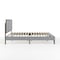Martha Stewart Jett Queen Size Solid Wood Platform Bed w/Upholstered Base/Inset Paneled Headboard, Brown Gray/Gray MG-0900271F-Q-BRN-GY-MS - alternate 3